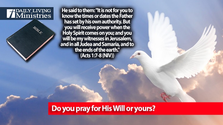 Do you pray for His Will or yours?